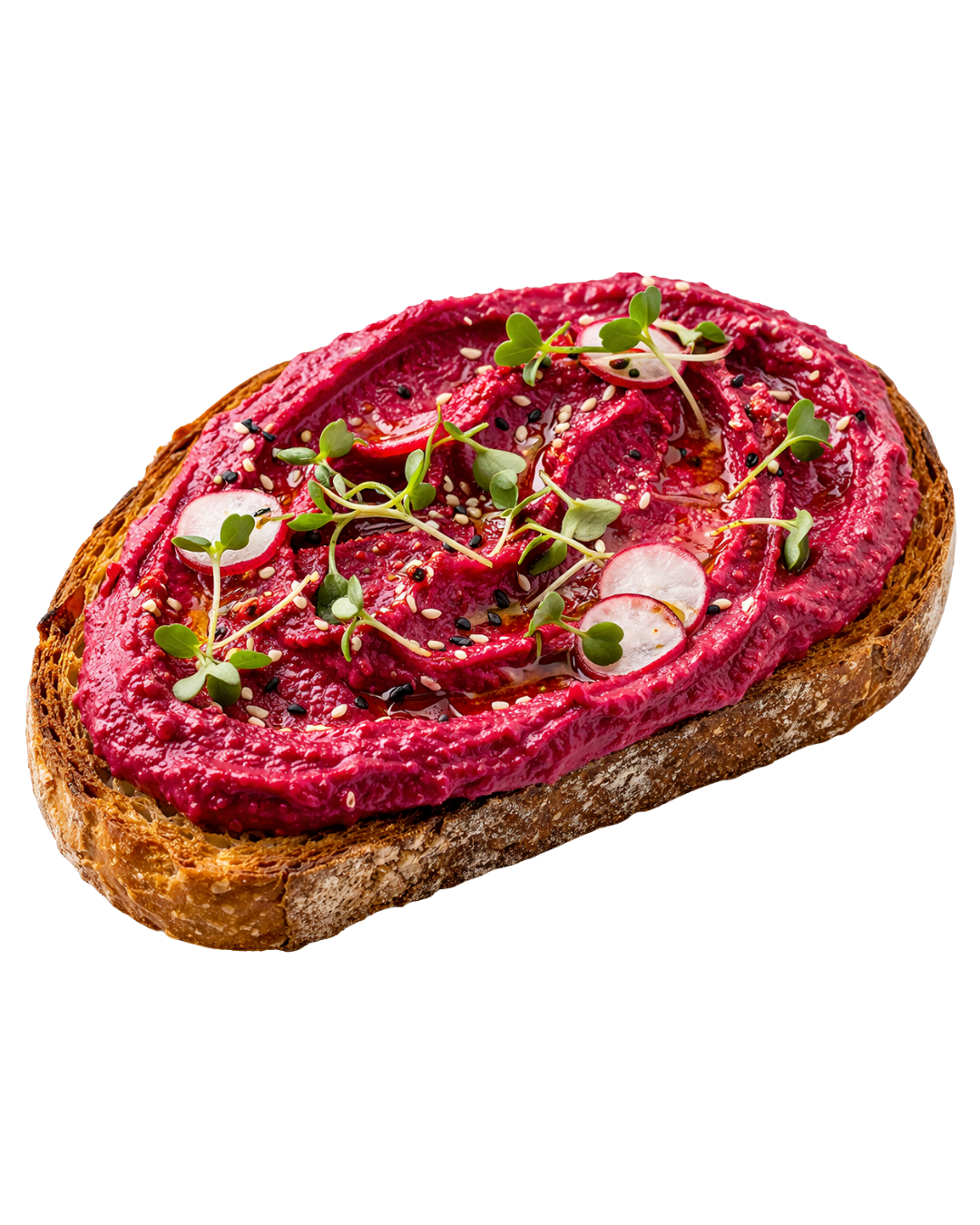 Beetroot Hummus Toast